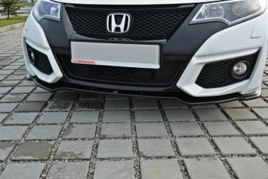 Передній сплітер Maxton Honda Civic MK9 рестайлінг (чорний глянець) - фото My Tuning Lab