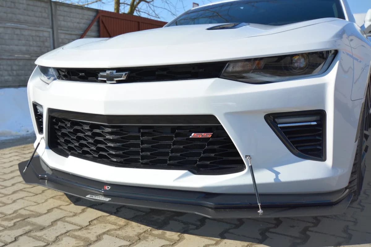 Передній сплітер Maxton Chevrolet Camaro 6 Phase I 2SS Coupe (чорний глянець) - фото My Tuning Lab