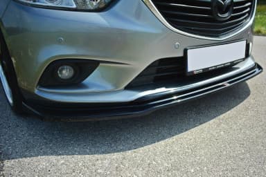 Передній сплітер Maxton V1 Mazda 6 GJ (MK3) (чорний глянець) - фото My Tuning Lab