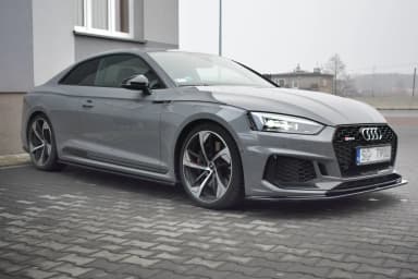 Накладки на пороги Maxton Audi RS5 F5 Coupe (чорний глянець) - фото My Tuning Lab