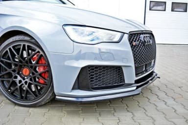 Передній сплітер Maxton V1 Audi RS3 8V Sportback (чорний глянець) - фото My Tuning Lab