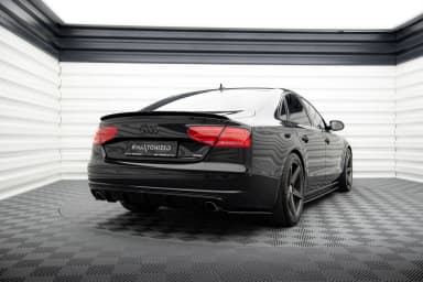 Задні сплітери boczne Maxton Audi A8 D4 (чорний глянець) - фото My Tuning Lab