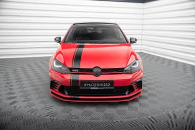 Передній сплітер Maxton Volkswagen Golf MK7 GTI Clubsport (червоний) - фото My Tuning Lab