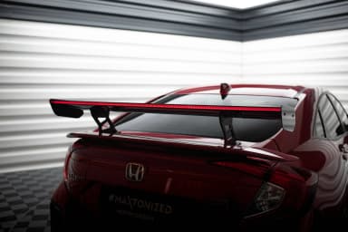 Karbonowy Spoiler Z Wewnętrznymi Wspornikami + LED Maxton Honda Civic SI Mk10 - фото My Tuning Lab