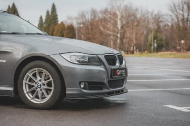 Передній сплітер Maxton V2 BMW 3 E90/E91 Facelift (чорний глянець) - фото My Tuning Lab