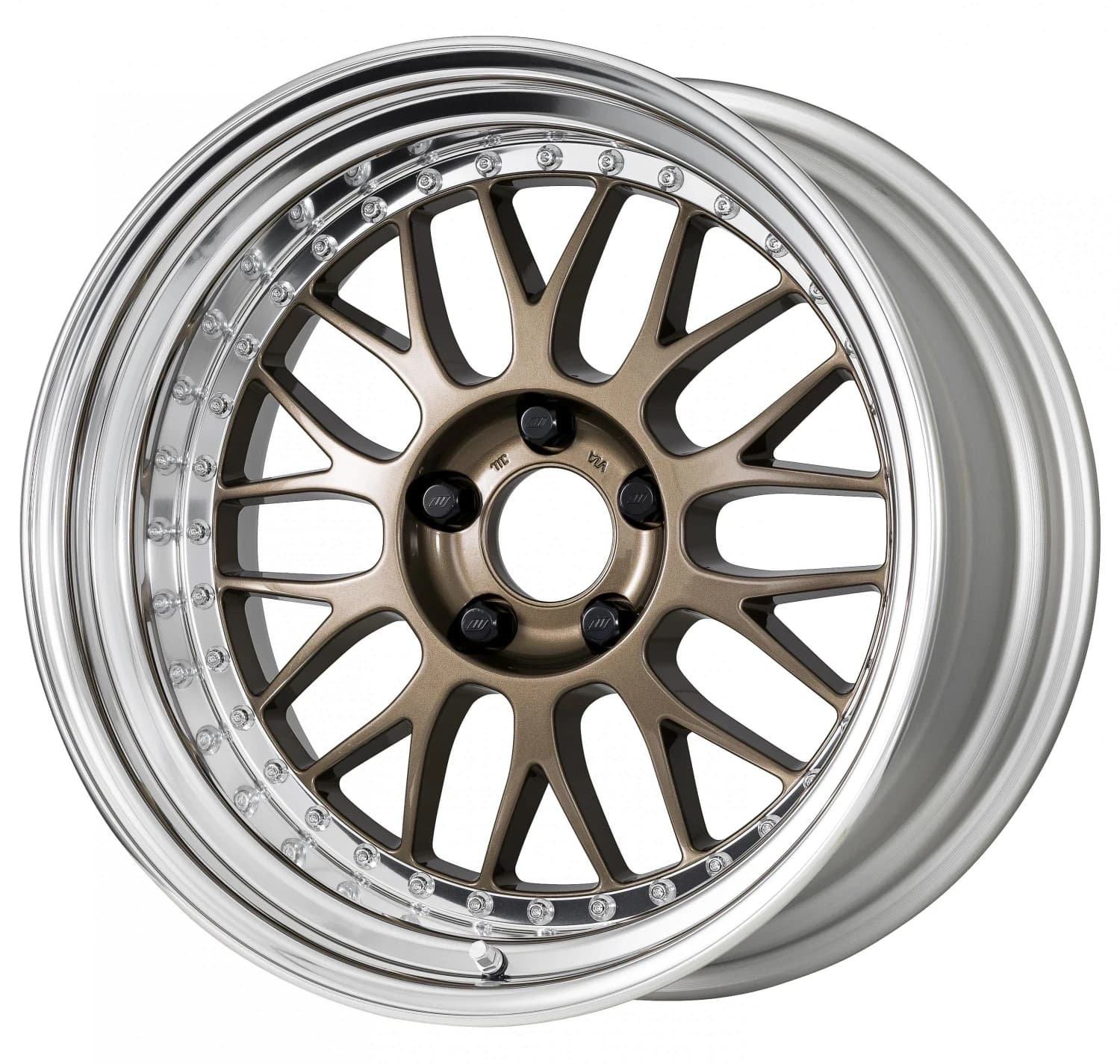 Легкосплавний диск 16" Work Wheels Meister M1-3P 16x5 BLANK Titanium золотий (HPG) - фото My Tuning Lab