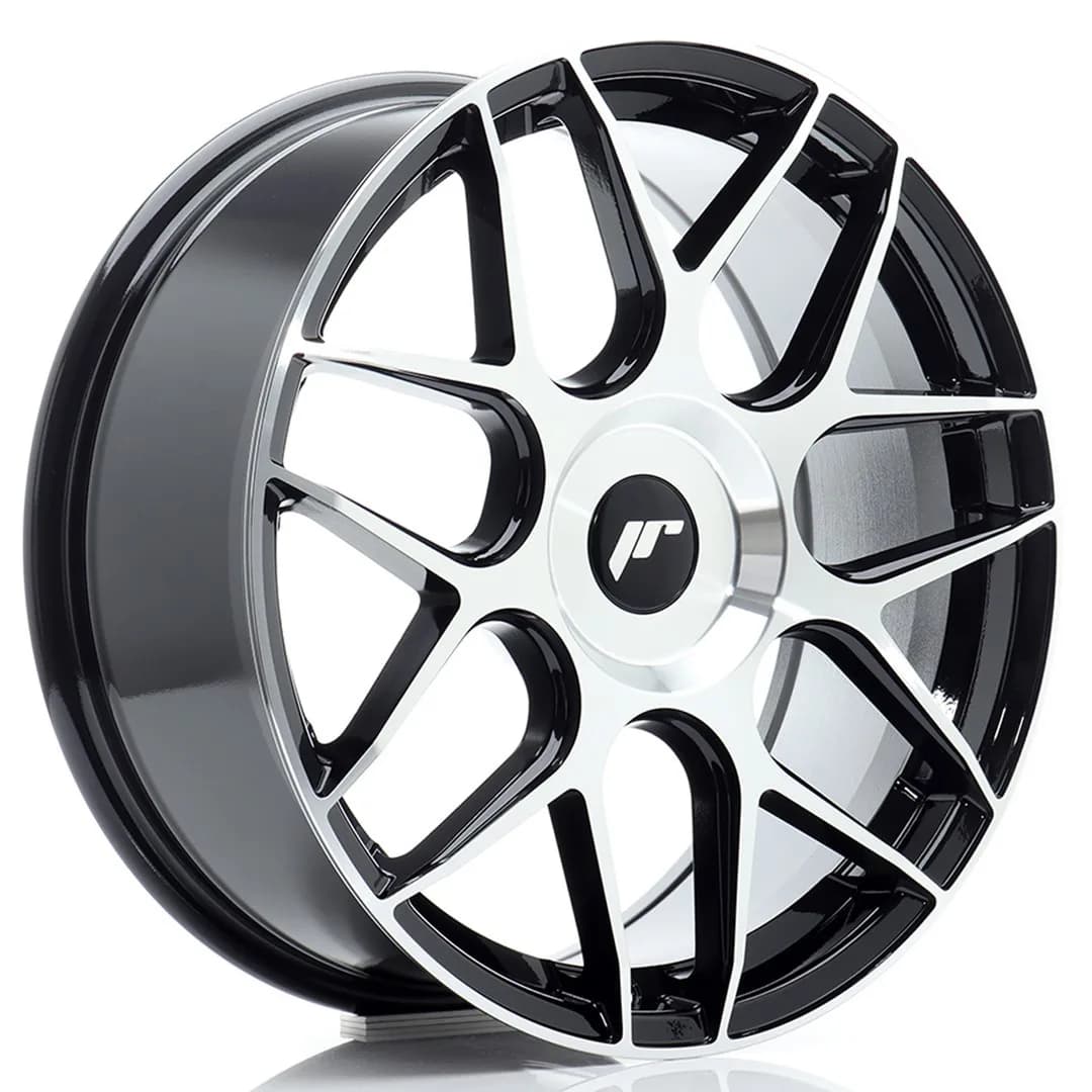 Легкосплавний диск 18" Japan Racing JR18 18x7,5 ET40 5x108 чорний Machined - фото My Tuning Lab