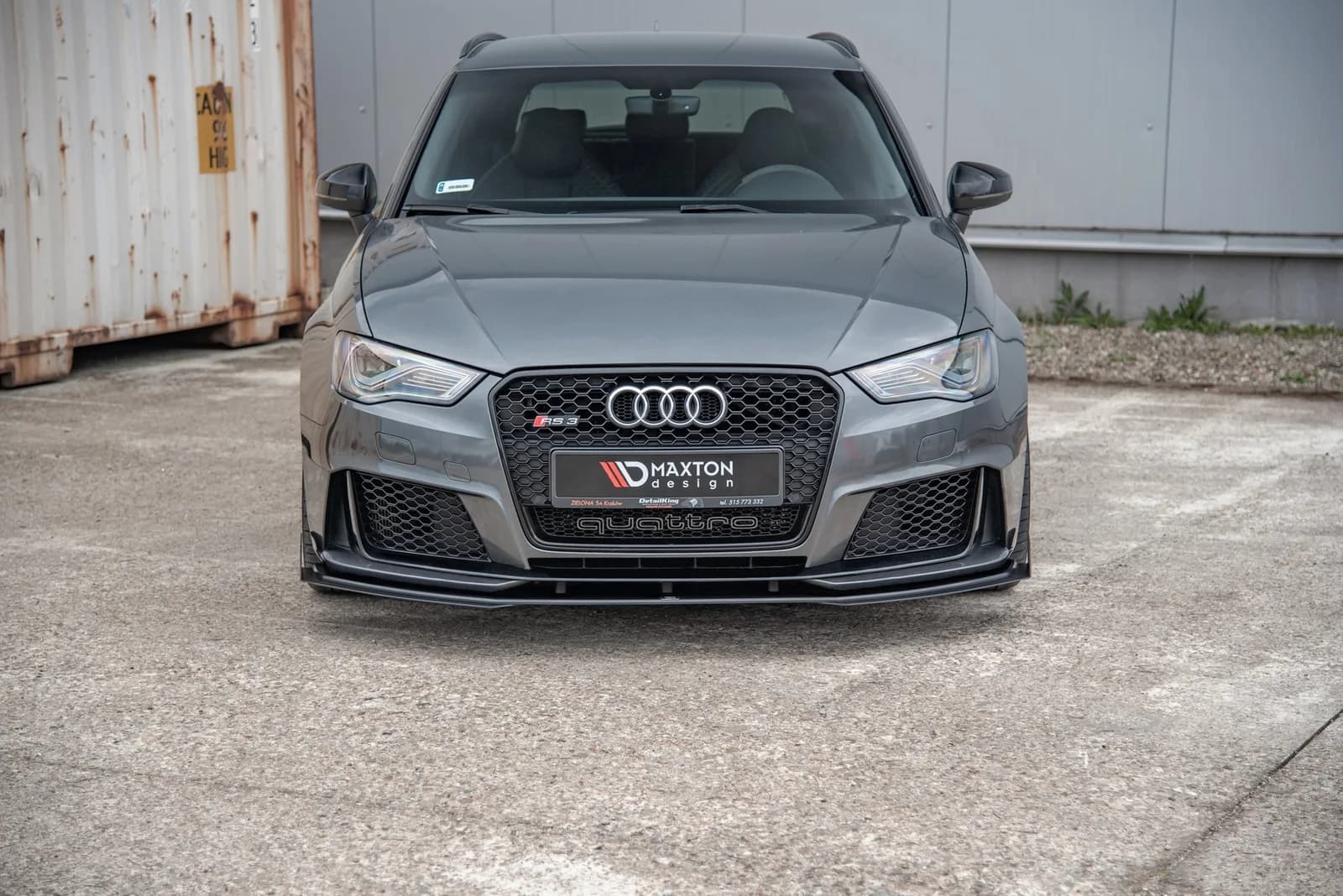 Передній сплітер Street Pro + Flaps Maxton Audi RS3 8V Sportback - фото My Tuning Lab