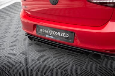 Задній сплітер srodkowy Maxton Volkswagen Golf MK7 GTI Clubsport (червоний) - фото My Tuning Lab