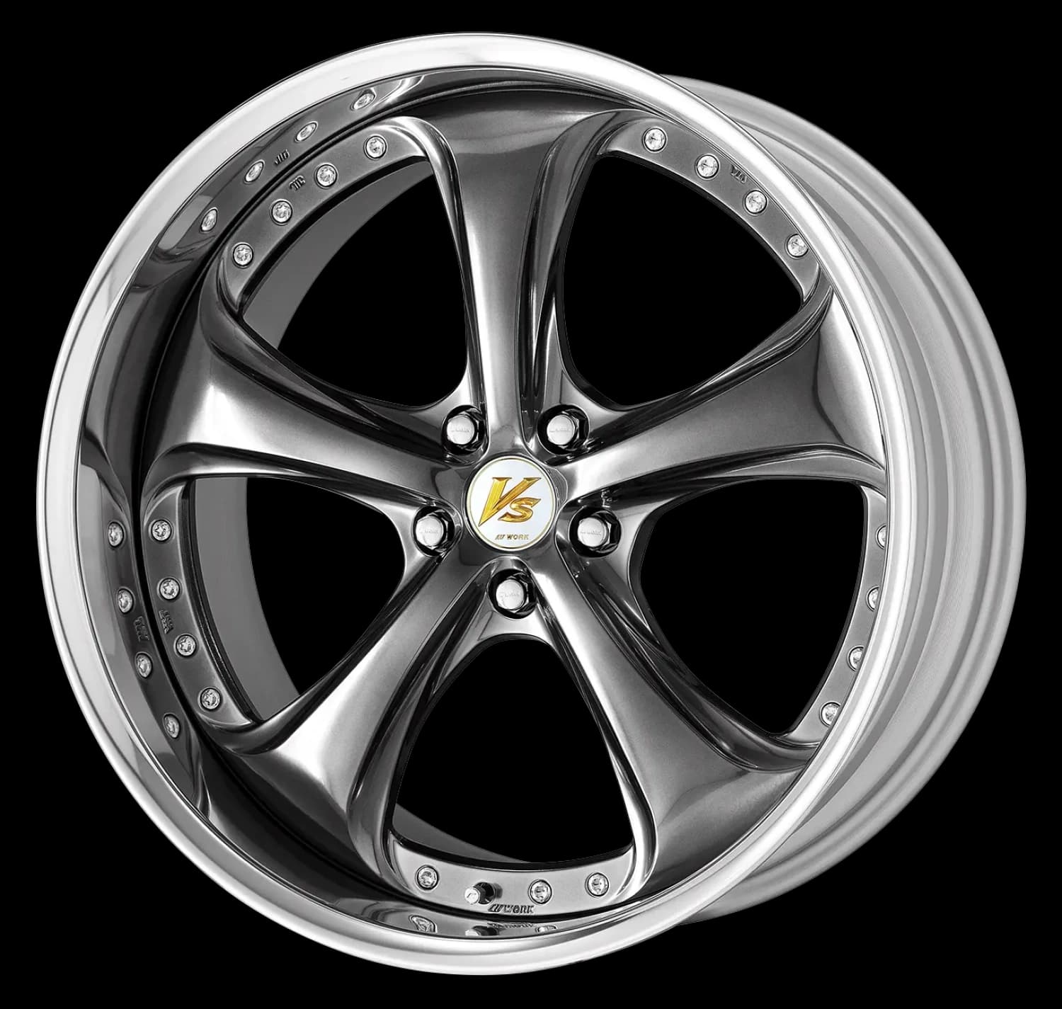 Легкосплавний диск 18" Work Wheels VS KF# 18x11,5 BLANK Brilliant срібний чорний (BSB) - фото My Tuning Lab