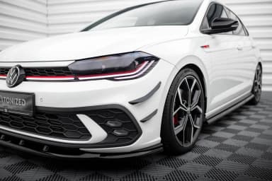 Канарди (аеродинамічні накладки переднього бампера) Maxton Volkswagen Polo GTI Mk6 Facelift - фото My Tuning Lab