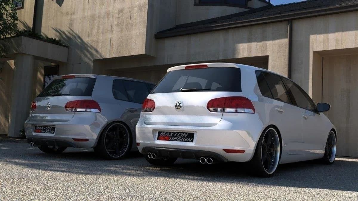 Maxton Design Задній дифузор VW Golf 6 z 2 otworami na Вихлоп - фото My Tuning Lab