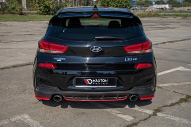 Задні сплітери boczne Maxton V2 Hyundai i30 N MK3 Hatchback (червоний) - фото My Tuning Lab