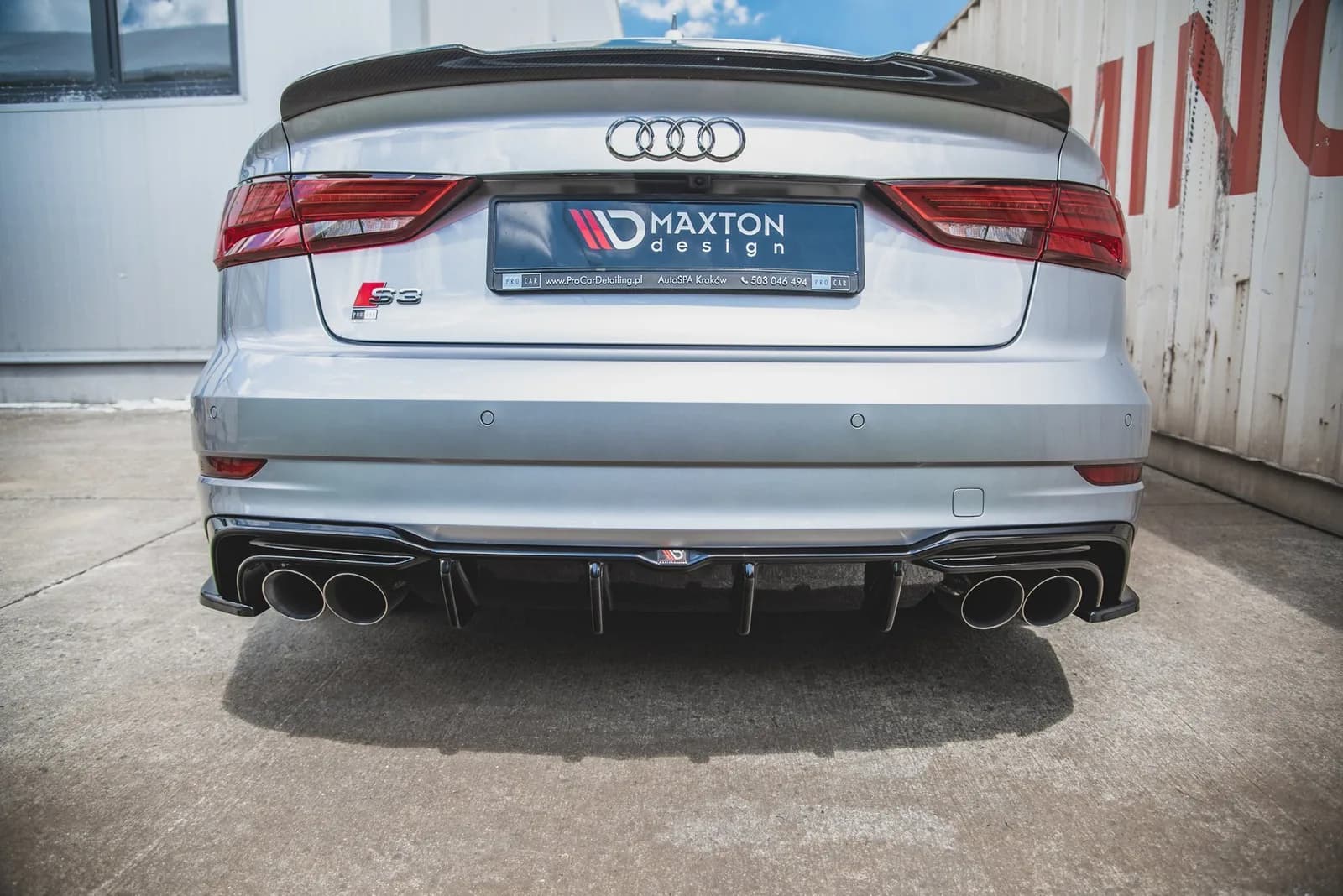Задня накладка Maxton Audi S3 Sedan 8V Facelift - фото My Tuning Lab