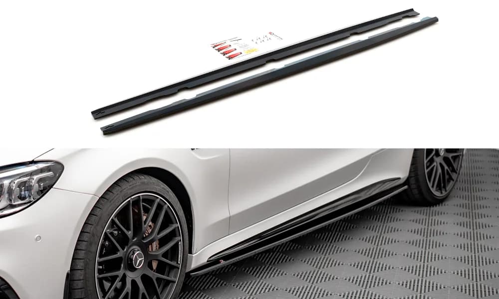 Накладки на пороги V.1 Maxton Mercedes-AMG C 63AMG Coupe C205 Facelift - фото My Tuning Lab