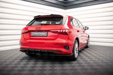 Задня накладка Street Pro + Flaps Maxton Audi A3 Sportback 8Y - фото My Tuning Lab
