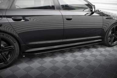 Накладки на пороги Street Pro + Flaps Maxton Audi RS6 Avant C6 - фото My Tuning Lab