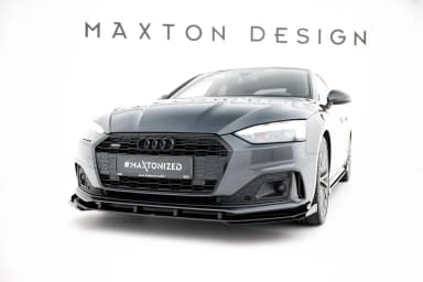 Передній сплітер Street Pro + Flaps Maxton Audi A5 F5 Facelift - фото My Tuning Lab