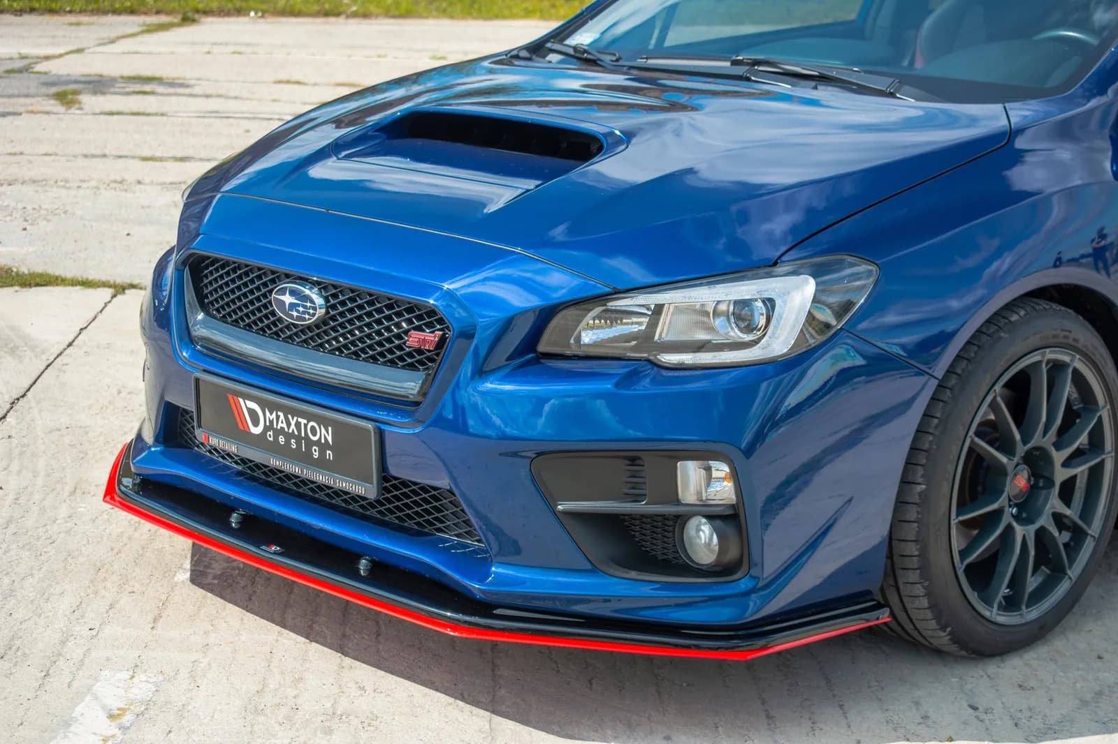 Передній сплітер Maxton V4 Subaru WRX STI (чорний глянець) - фото My Tuning Lab