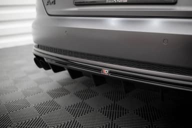 Задня накладка Maxton Audi A4 S-line B9 (Wersja z podwójną końcówką Вихлопu z jednej strony) - фото My Tuning Lab