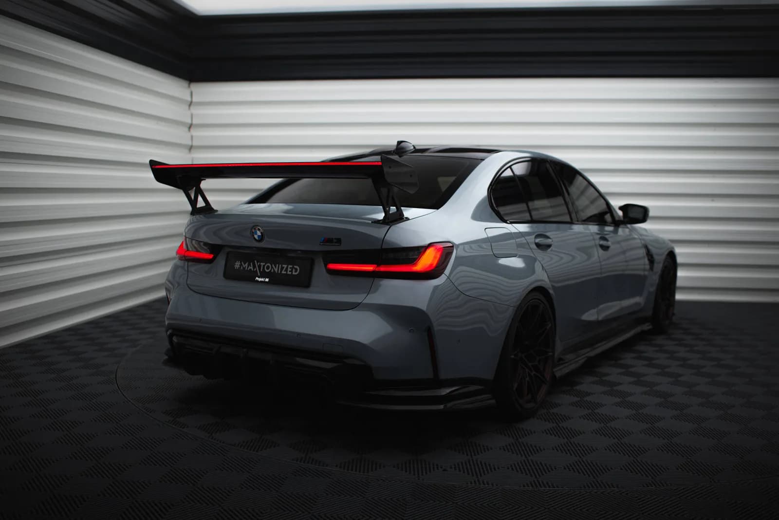 Karbonowy Spoiler Z Zewnętrznymi Wspornikami + LED Maxton BMW M3 G80 / M340i G20 / 3 M-пакет G20 / 3 Standard G20 - фото My Tuning Lab