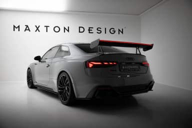 Karbonowy Spoiler Z Górnymi Mocowaniami + LED Maxton Audi A5 / A5 S-Line / S5 / RS5 Coupe F5 / F5 Facelift - фото My Tuning Lab