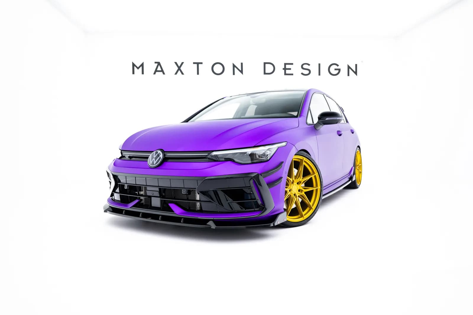 Передній сплітер V.3 + Flaps Maxton Volkswagen Golf R Hatchback / Variant Mk8 Facelift - фото My Tuning Lab
