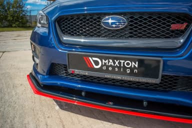 Передній сплітер Maxton V4 Subaru WRX STI (чорний глянець) - фото My Tuning Lab