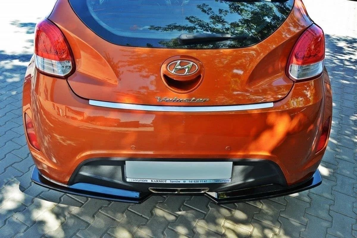 Задній сплітер Maxton Hyundai Veloster (чорний глянець) - фото My Tuning Lab