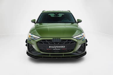 Передній сплітер Street Pro + Flaps Maxton Audi S3 / A3 S-line Sportback / Sedan 8Y Facelift - фото My Tuning Lab