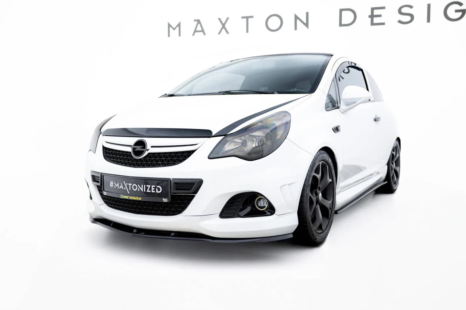 Передній сплітер Maxton Opel Corsa D (OPC / VXR) (чорний глянець) - фото My Tuning Lab