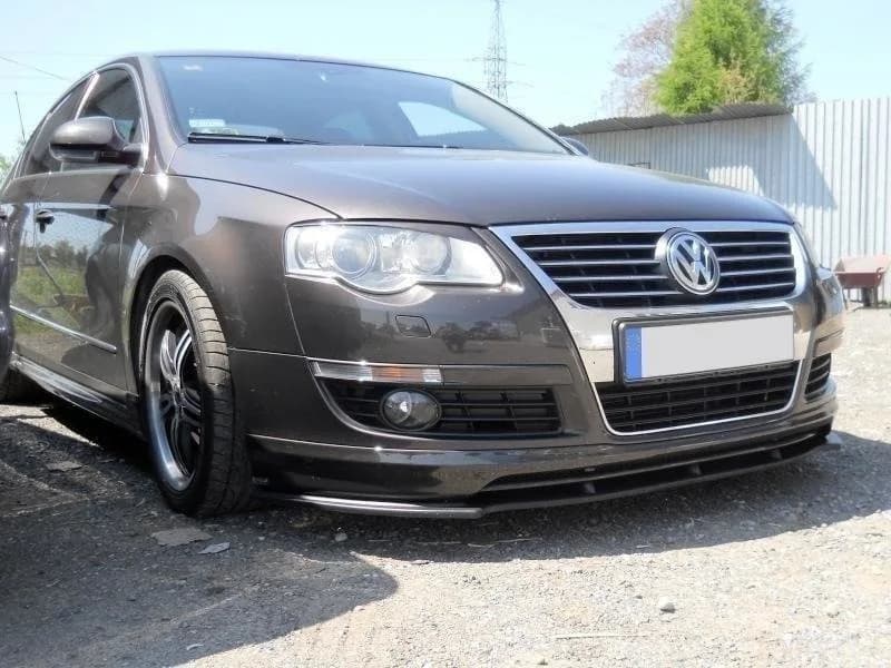 Передній сплітер Maxton Volkswagen Passat B6 Votex (чорний глянець) - фото My Tuning Lab