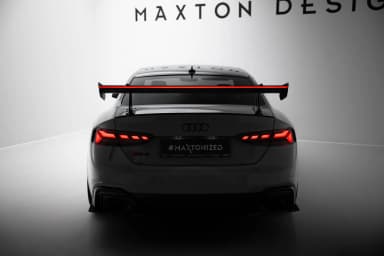 Karbonowy Spoiler Z Górnymi Mocowaniami + LED Maxton Audi A5 / A5 S-Line / S5 / RS5 Coupe F5 / F5 Facelift - фото My Tuning Lab