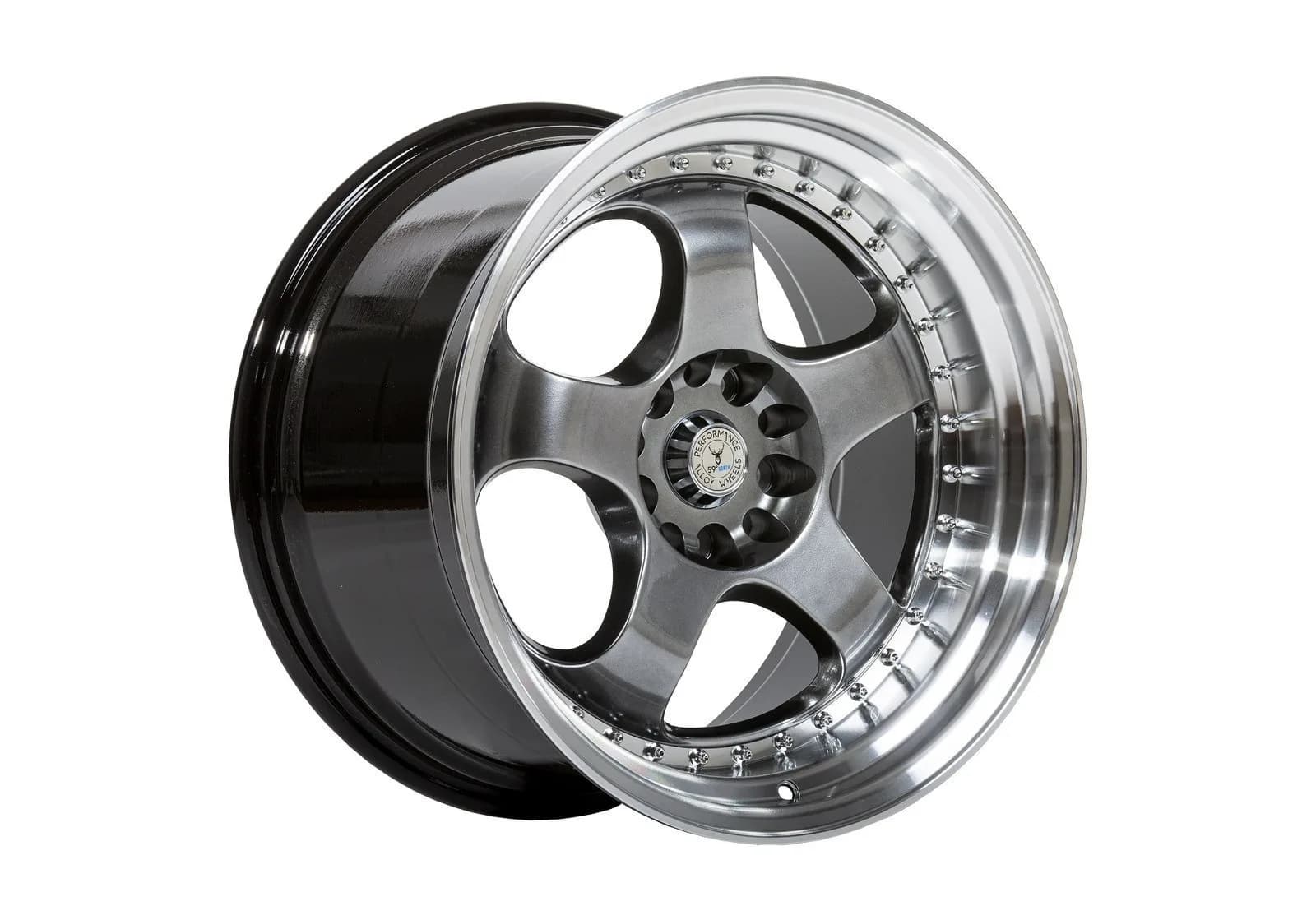 Легкосплавний диск 18" 59 North Wheels D-002 18x10.5 ET15 5x114.3/120 насичений чорний / полірований кант - фото My Tuning Lab