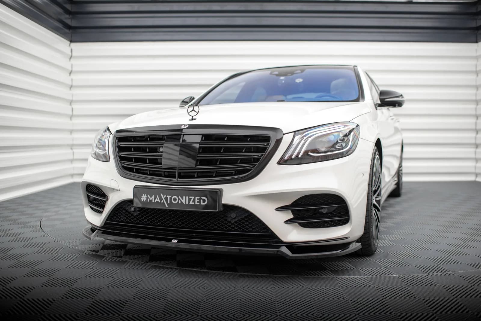 Передній сплітер V.1 Maxton Mercedes-Benz S AMG-Line W222 Facelift - фото My Tuning Lab