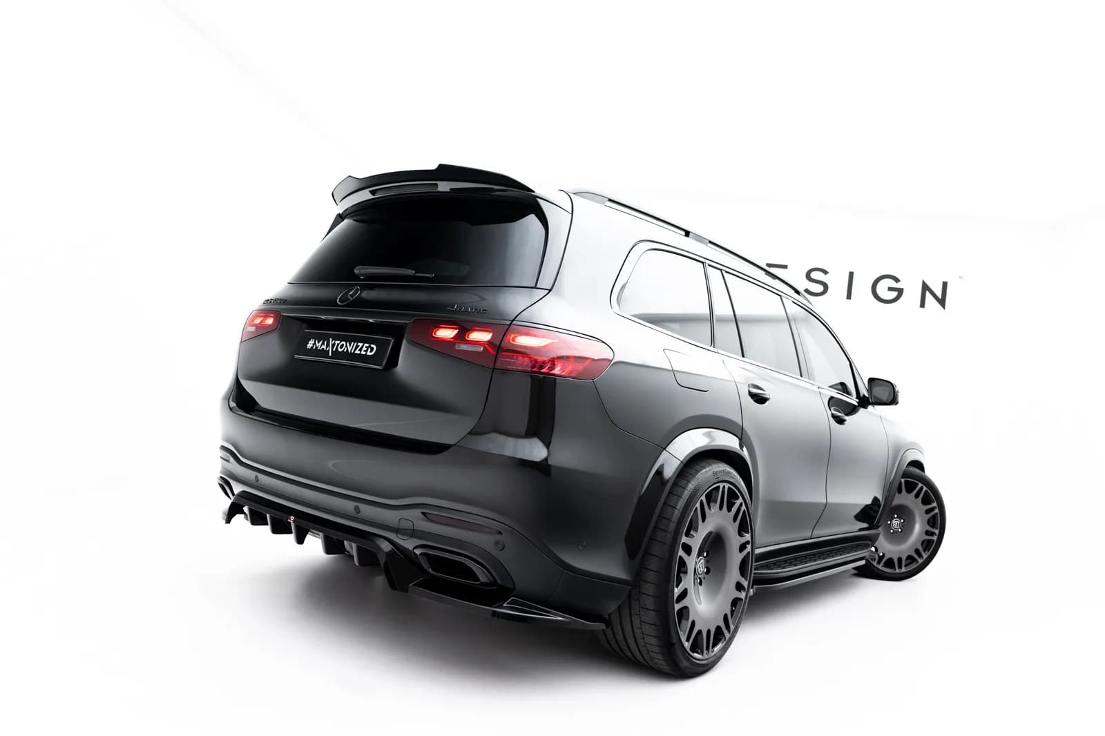 Задній сплітер (Z Dyfuzorem) Maxton Mercedes-Benz GLS AMG-Line X167 / X167 Facelift - фото My Tuning Lab
