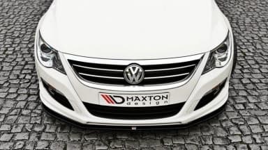 Передній сплітер Maxton Volkswagen Passat CC R36 R-Line дорестайлінг (чорний глянець) - фото My Tuning Lab