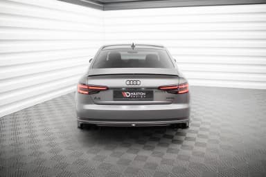 Задня накладка Maxton Audi A4 S-line B9 (Wersja z podwójną końcówką Вихлопu z jednej strony) - фото My Tuning Lab