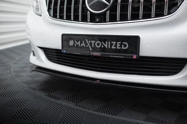 Przedni splitter Maxton V3 Mercedes V-Class W447 (чорний глянець) - фото My Tuning Lab
