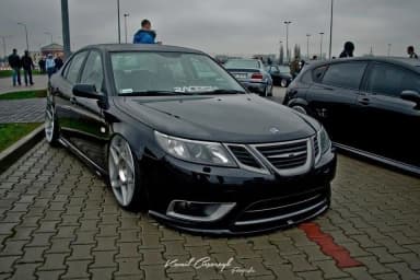 Передній сплітер Maxton Saab 9-3 Turbo X (чорний глянець) - фото My Tuning Lab