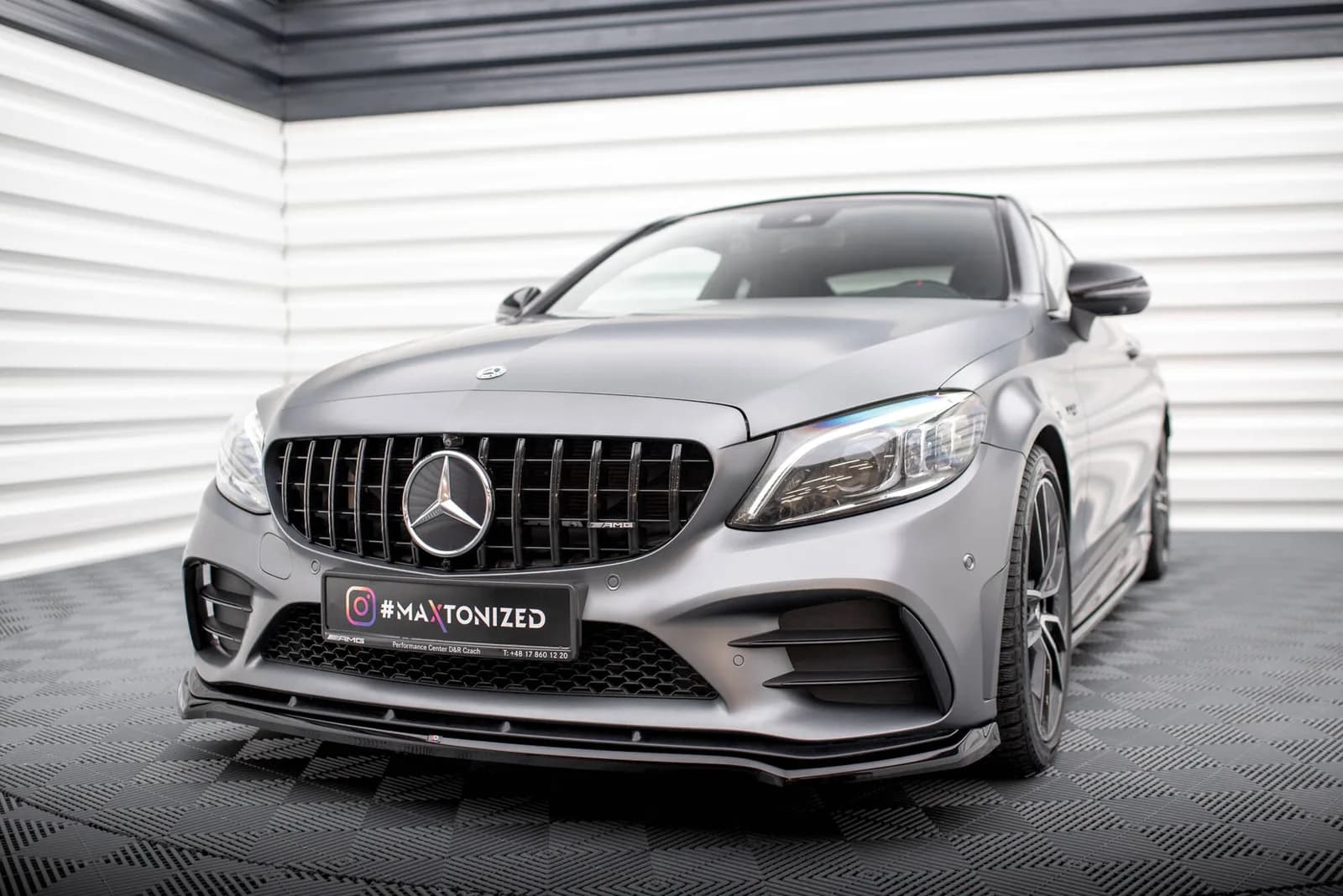 Передній сплітер V.1 Maxton Mercedes-AMG C43 Coupe / Cabrio / Sedan / Estate C205 / A205 / W205 / S205 Facelift - фото My Tuning Lab