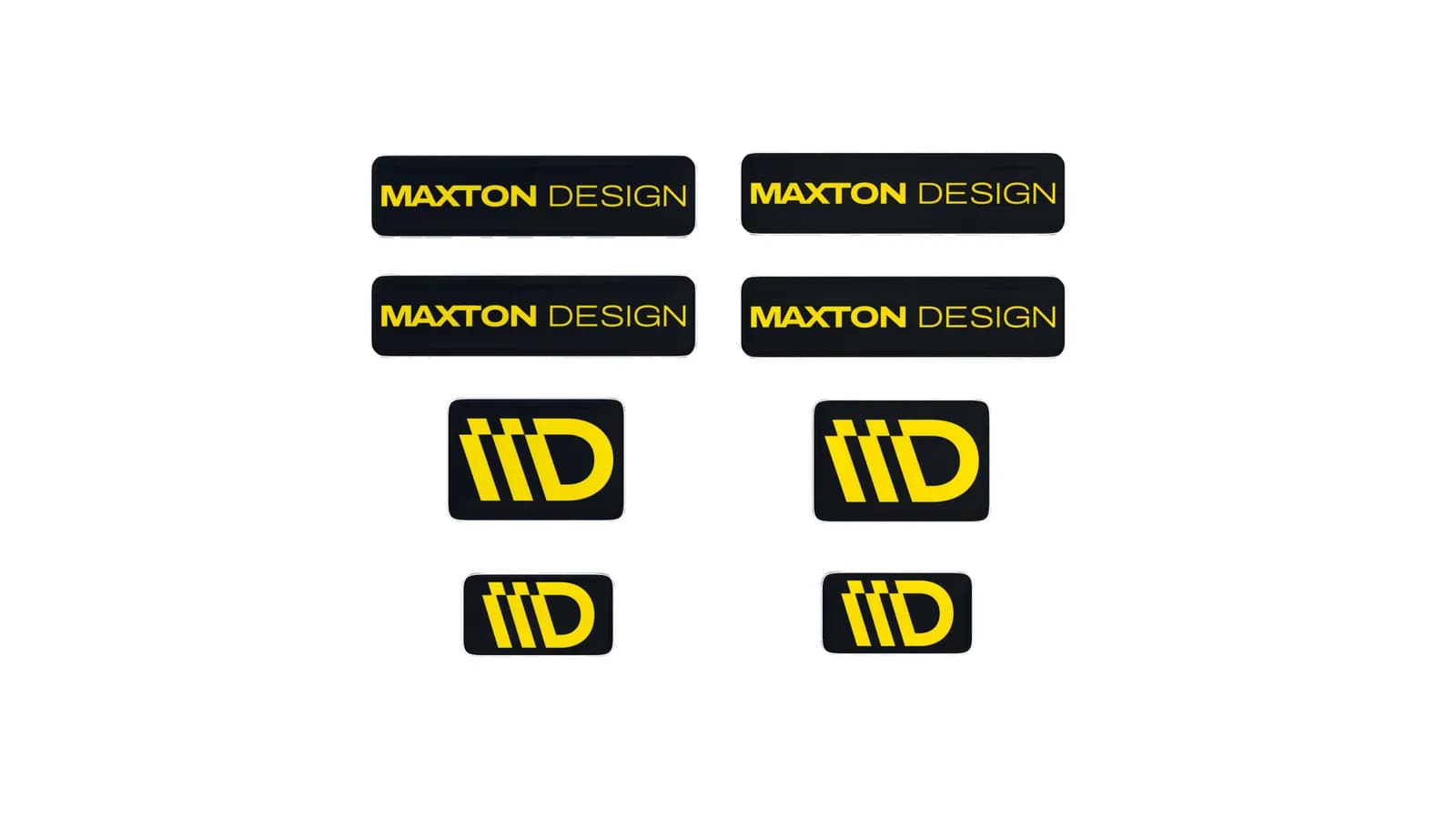 чорно-жовтий 3D набір наклейок Maxton Design - фото My Tuning Lab