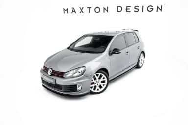 Передній сплітер Maxton Volkswagen Golf MK6 (do zderzaka przedniego 35th) V2 (чорний глянець) - фото My Tuning Lab