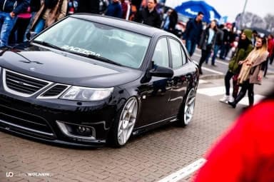 Передній сплітер Maxton Saab 9-3 Turbo X (чорний глянець) - фото My Tuning Lab
