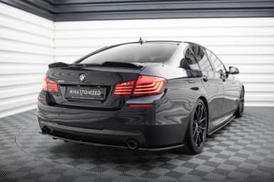 Задні сплітери boczne Maxton BMW 5 F11 M-пакет (2 pojedyncze końcówki Вихлопu) (чорний глянець) - фото My Tuning Lab