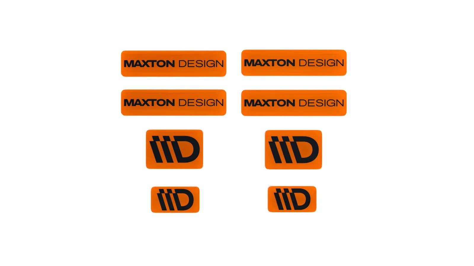 помаранчево-чорний 3D набір наклейок Maxton Design - фото My Tuning Lab