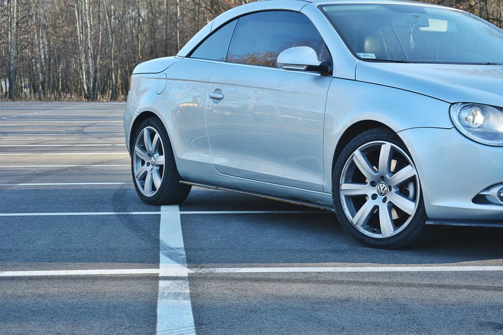 Накладки на пороги Maxton Volkswagen Eos (чорний глянець) - фото My Tuning Lab