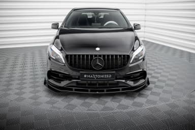 Передній сплітер Street Pro + Flaps Maxton Mercedes-Benz A AMG-Line W176 Facelift - фото My Tuning Lab