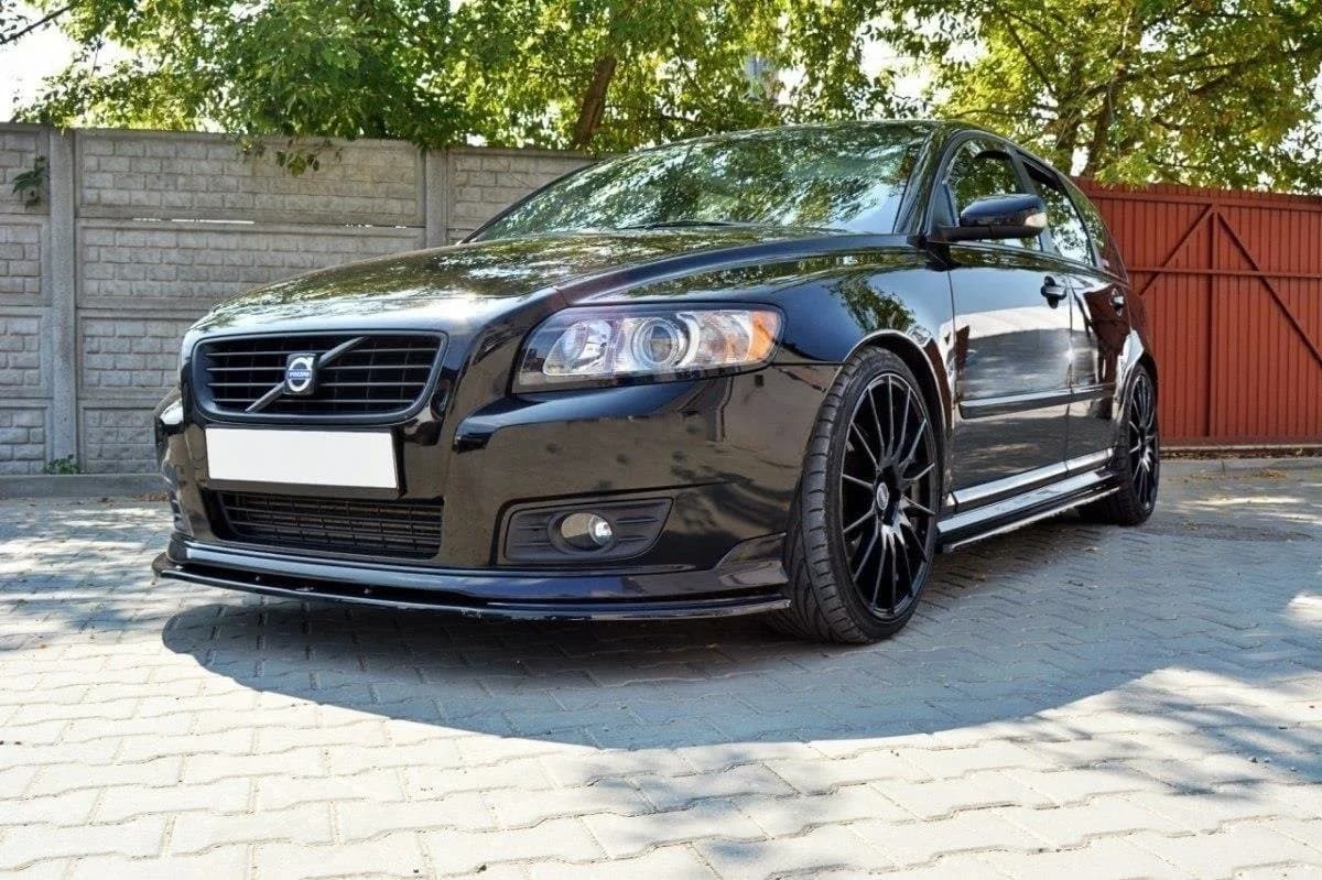 Передній сплітер Maxton Volvo V50F R-Design V1 (чорний глянець) - фото My Tuning Lab