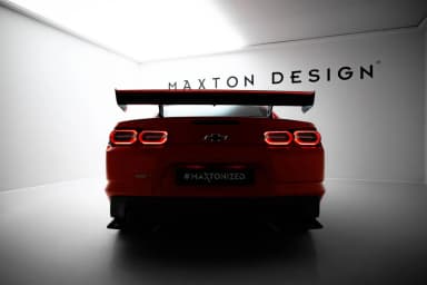 Karbonowy Spoiler Z Wewnętrznymi Wspornikami + LED Maxton Chevrolet Camaro SS Mk6 Facelift - фото My Tuning Lab